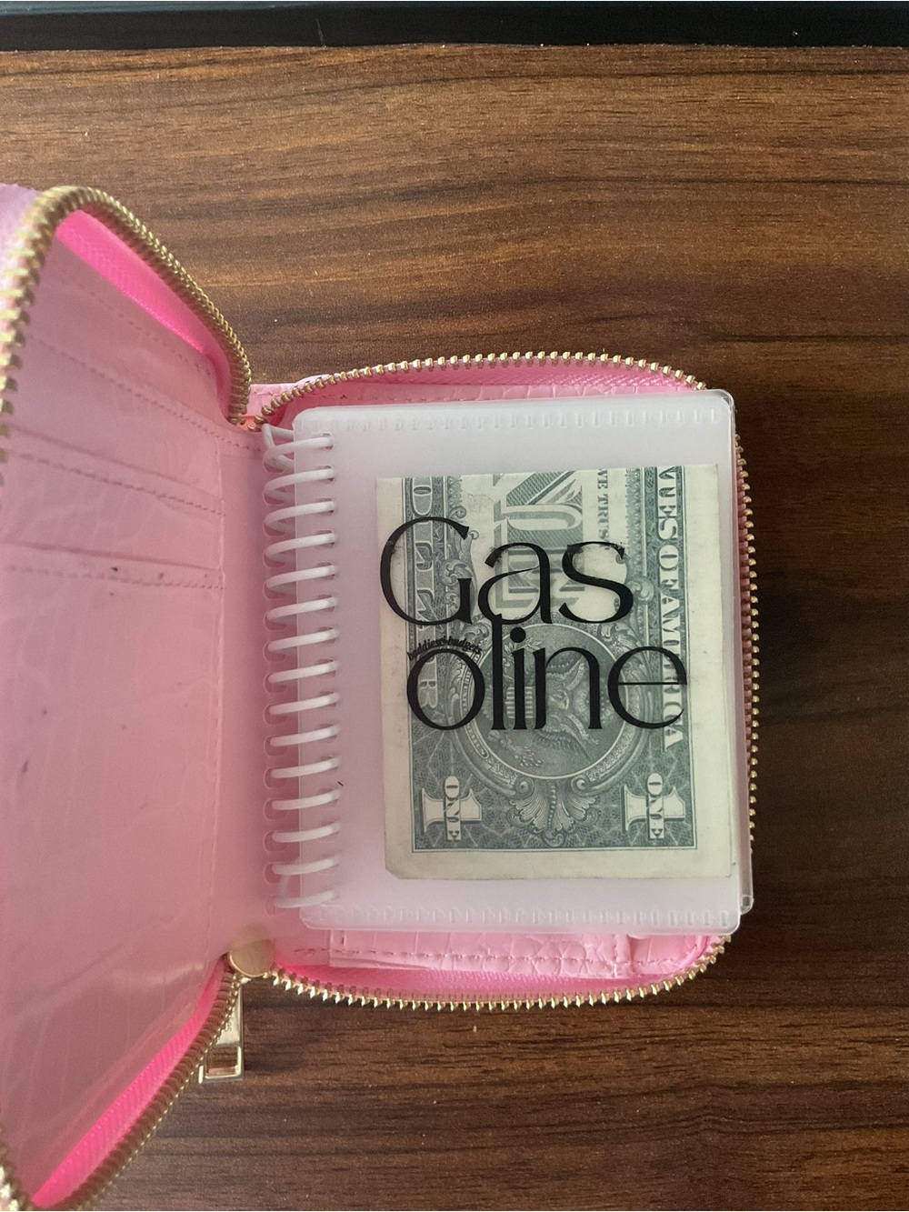 Cash Budget Pink Croc-Embossed Zip Wallet - Picture 14 of 14